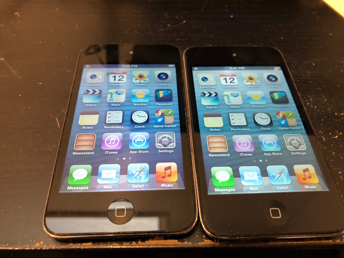 iPod♪ Lot of 2X Apple iPod touch 4th Generation Black (16 GB) Bad LCD