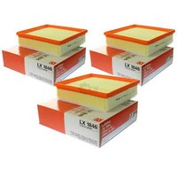 3X Mahle / Knecht Lx 1846 Luftfilter Filter Air