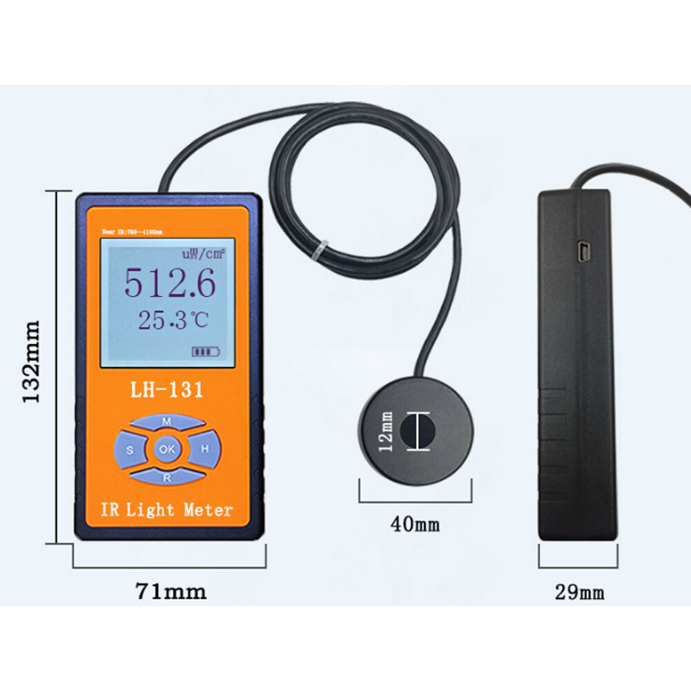 Tech Irmeter IR Light Meter Infrared Light Irradiance Power Meter 760~1100nm 3000W ...