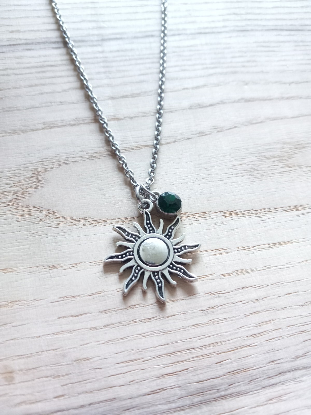 SUN Birthstone Necklace, Personalized Jewelry,Mother's Day  Gift, Grandma