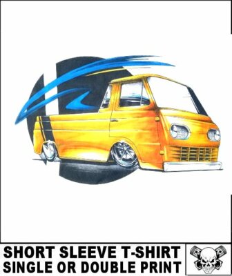 1960's Econoline Custom Hot Rod Pro Street Pickup Truck Skull T-shirt TB33