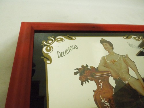 1994 Coca Cola Mirror Sign 1905 "Lillian Nordica" Calendar Wood Frame Red - Picture 2 of 10
