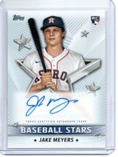 2022 Topps Series 1 Jake Meyers Auto Rookie Card Baseball Stars BSA-JM Astros RC