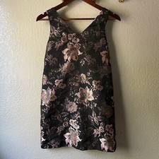 Urban Outfitters Womens Jacquard Metallic Shift Dress XS party holiday formal