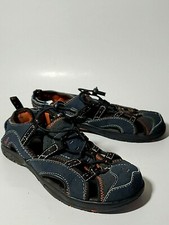 L.L. Bean Closed Toe Child's Slingback Hiking Sandals. 262695 Black Orange Trim