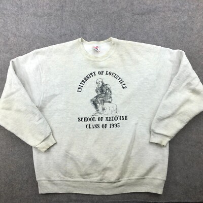 Vintage Louisville Cardinals Sweatshirt Mens XL School Of Medicine Anatomy 1995*