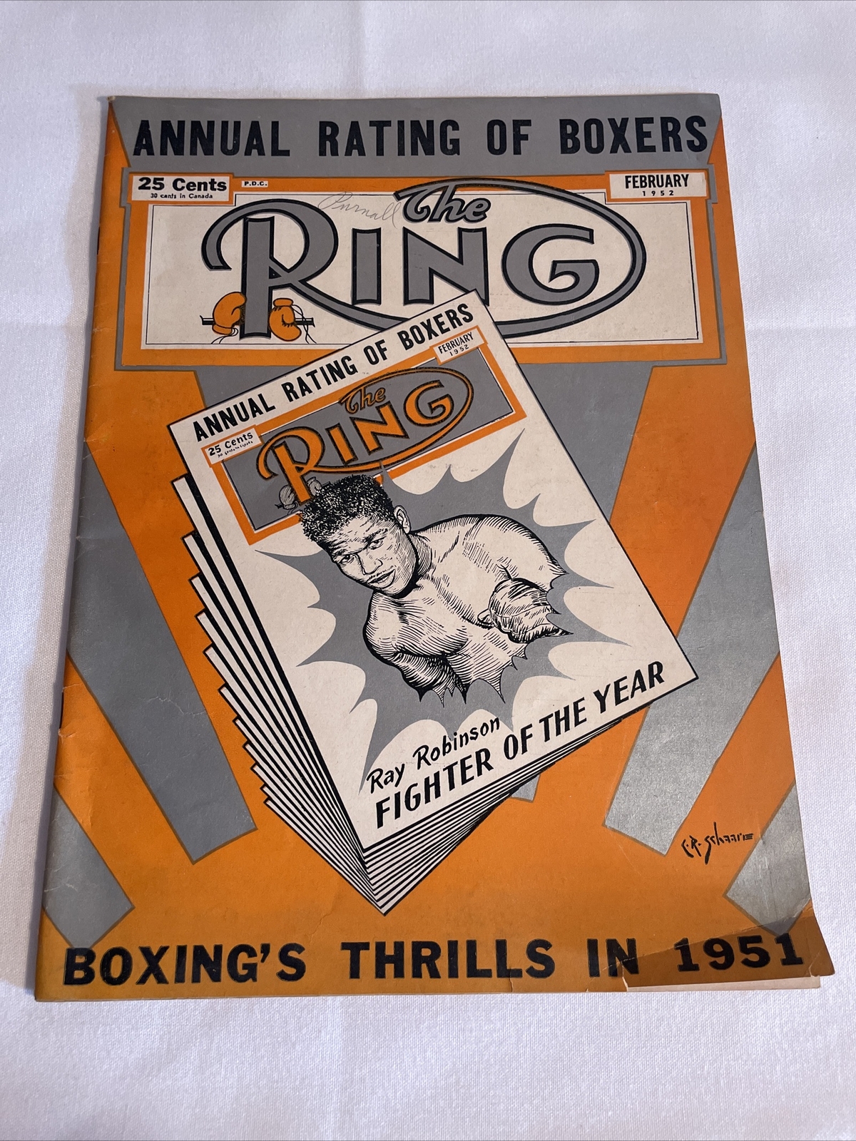 1952 February, The Ring Magazine (BOXING) Ray Robinson (CP1) 2