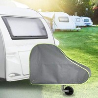 Deichselabdeckung Universal Wohnwagen SchutzhüLle ReflektorbäNd Grau