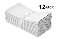 Napkins 12 Pack Oversized Dinner Napkins 20x20 White 100% Cotton... Craft Cloth Napkins 12 Pack Oversized Dinner Napkins 20x20 White 100% Cotton... Craft Cloth