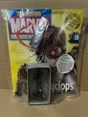EAGLEMOSS CYCLOPS LEAD FIGURE #25 UNOPENED MARVEL COMICS MAGAZINE INCLUDED