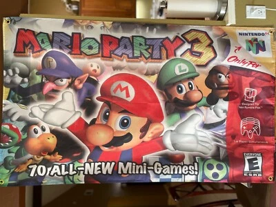 Mario Party 3 5ft Flagge Nintendo N64 2001 Banner Poster - Bild 1 von 3