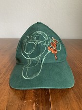 Vintage Disney Tigger Winnie The Pooh Snapback Hat Green Walt Disney World Rare
