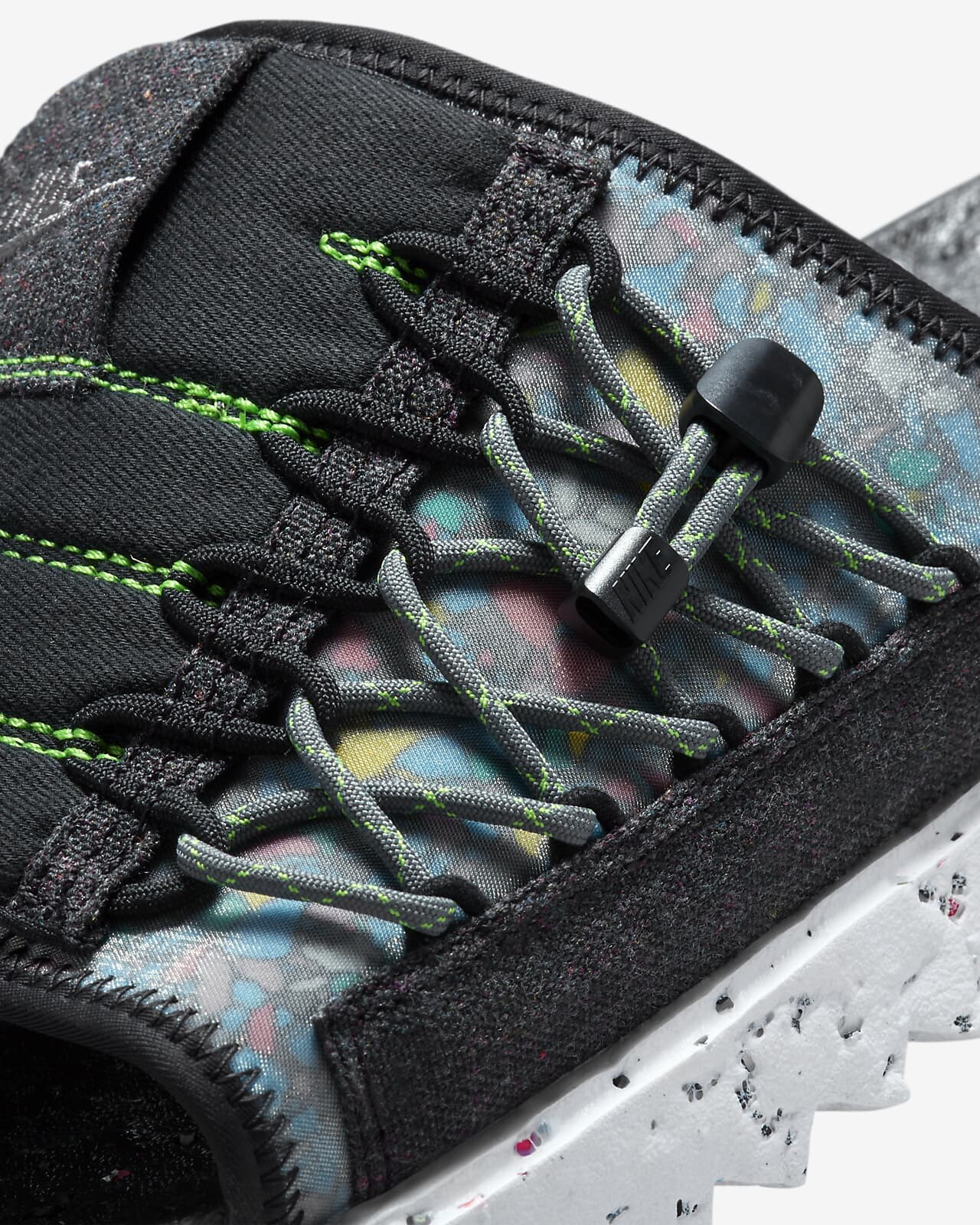 Nike Asuna Crater Slide Sandals Black Iron Grey Men’s Sz 8 DJ4629002