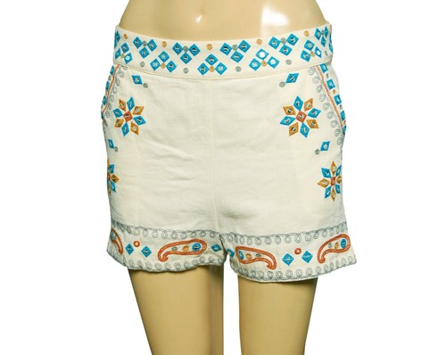 Women Casual Ivory Boho Short 