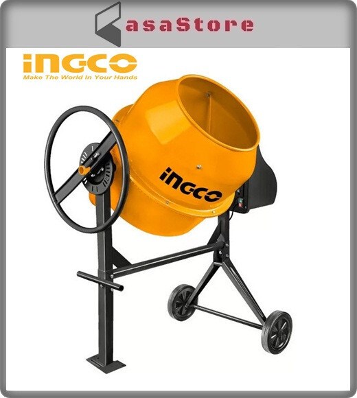 INGCO Betoniera elettrica Impastatrice Miscelatore Cemento 180L - 800W
