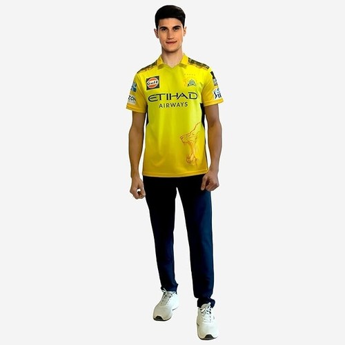 Chennai Super Kings (CSK) Jersey MS Dhoni 7, 2025 IPL Fan T-Shirt - Picture 7 of 7