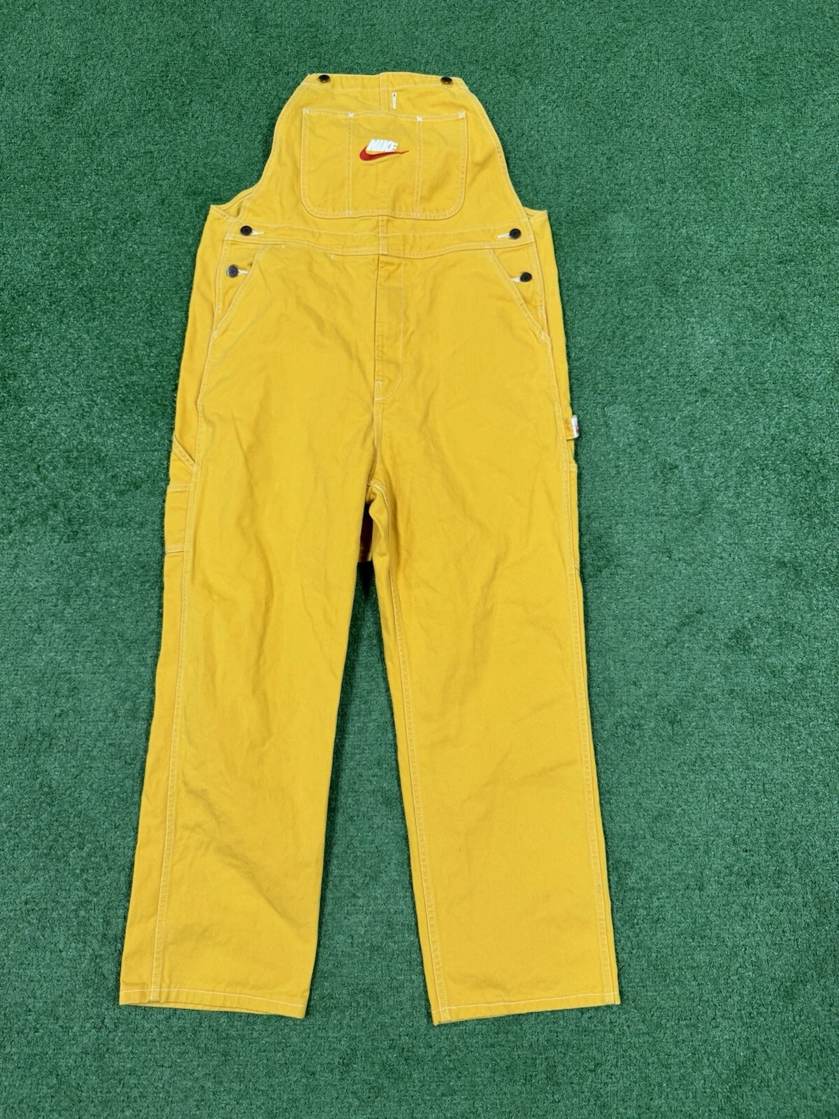 Salopette Supreme Nike coton sergé moutarde FW18 taille L authentique hype 