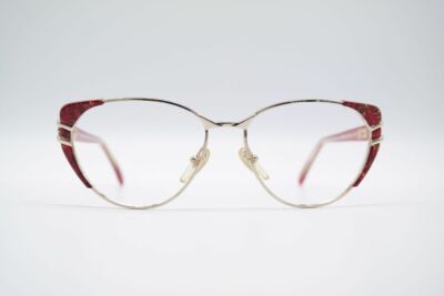 Vintage Papi 7 50[]15 135 Gold Rot oval Brille eyeglasses NOS