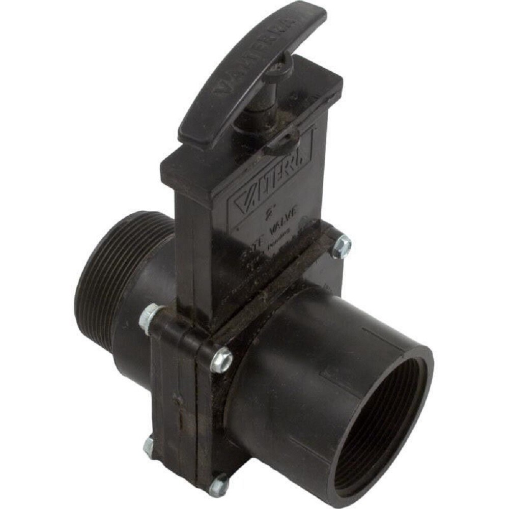 Valterra 7208 ABS Gate Valve Black 2"" FPT x MPT