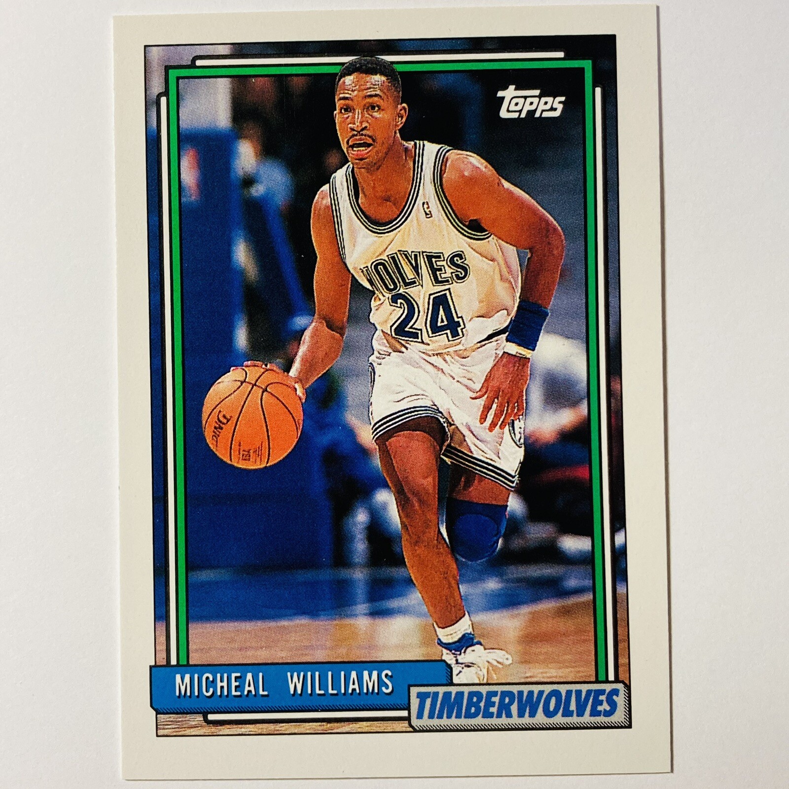 1992 Topps #351 Micheal Williams Minnesota Timberwolves Basketball Card Tc2