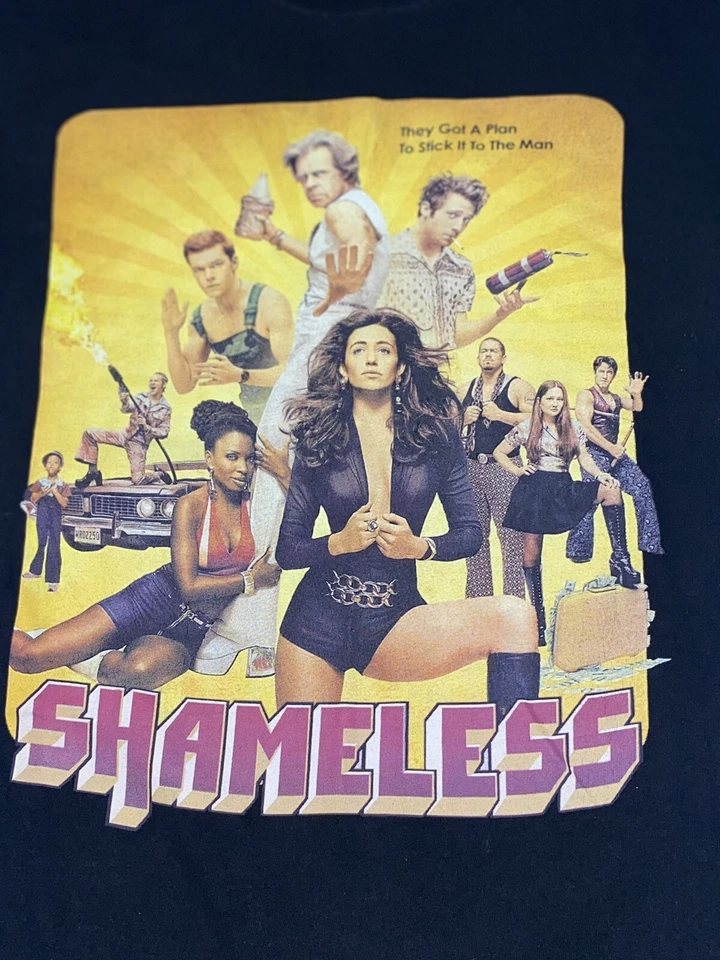 Shameless - Camiseta negra “Stick It To The Man” talla mediana en hombre. Foto 2 de 4