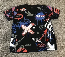 Southpole NASA Graphic Tee Mens Large Black Explorer Space Short Sleeve T-Shirt