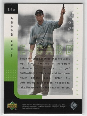 2001 Upper Deck #E-TW Tiger Woods e-Card