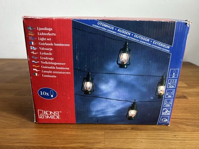 Lichterkette Außenbereich Outdoor Lichterkette 10 Laternen KonstSmide Neu