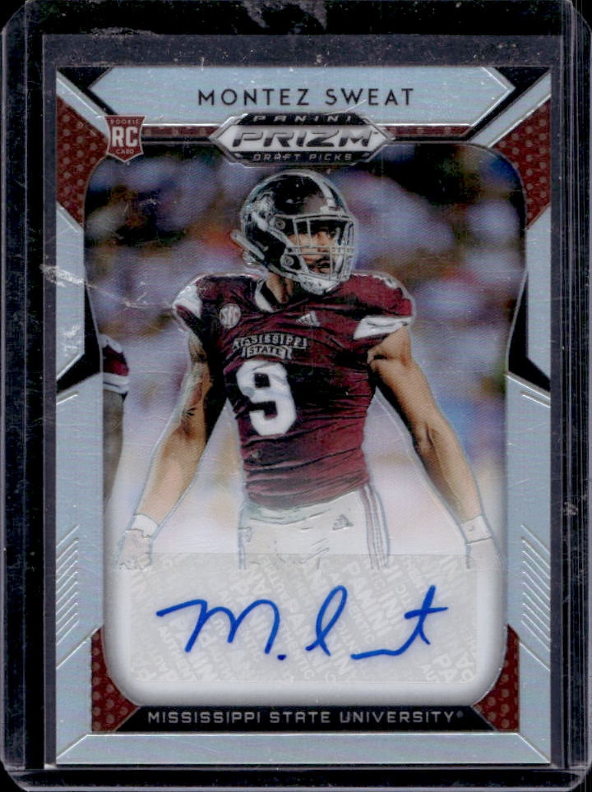 Montez Sweat Panini Prizm Draft Picks #157 Autograph-Silver
