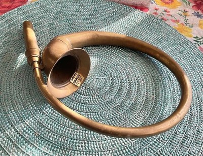  Solid Brass Fox Run Horn from India Vintage  