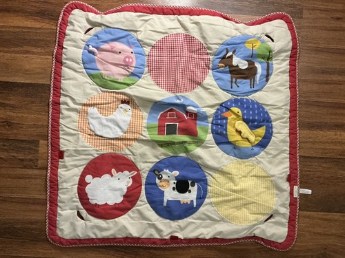 SKIP HOP Pottery Barn Kids Activity Mat (only) Farm Animals Quilted 34x34
