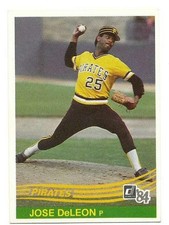 JOSE DELEON 1984 DONRUSS ROOKIE CARD NEAR MINT+ CONDITION. rookie card picture