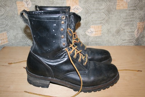 Lake of the Woods schwarze Leder Arbeitsstiefel Stahlkappe 13 D