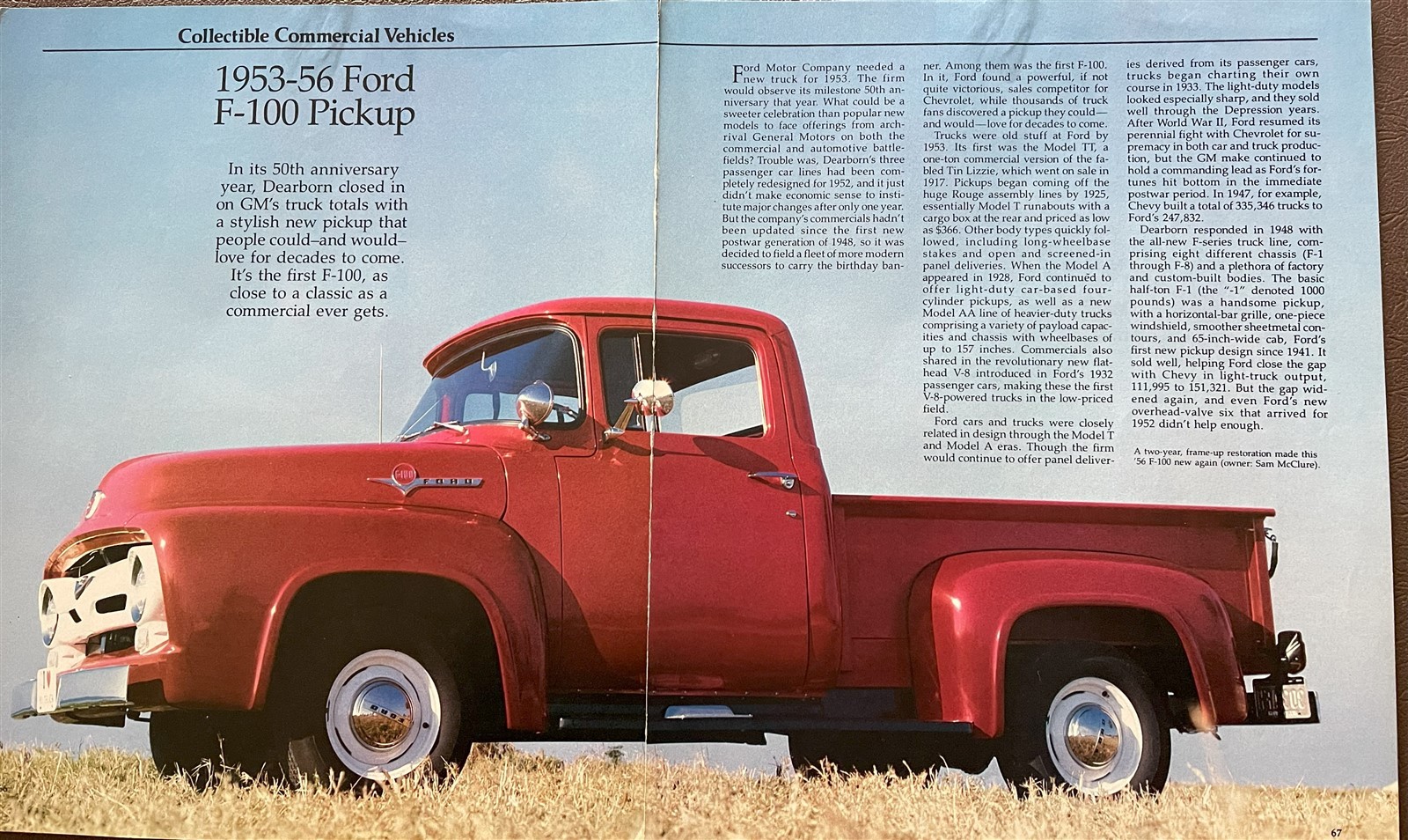 1953 1954 1955 1956 FORD F-100 PICKUP 4 page Review
