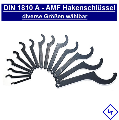 AMF Hakenschlüssel DIN 1810 A 16mm - 145mm Größen wählbar Schraubenschlüssel