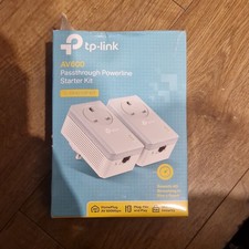 TP-Link AV600 TL-PA4010PKIT 2-Ports Passthrough Powerline Starter Kit