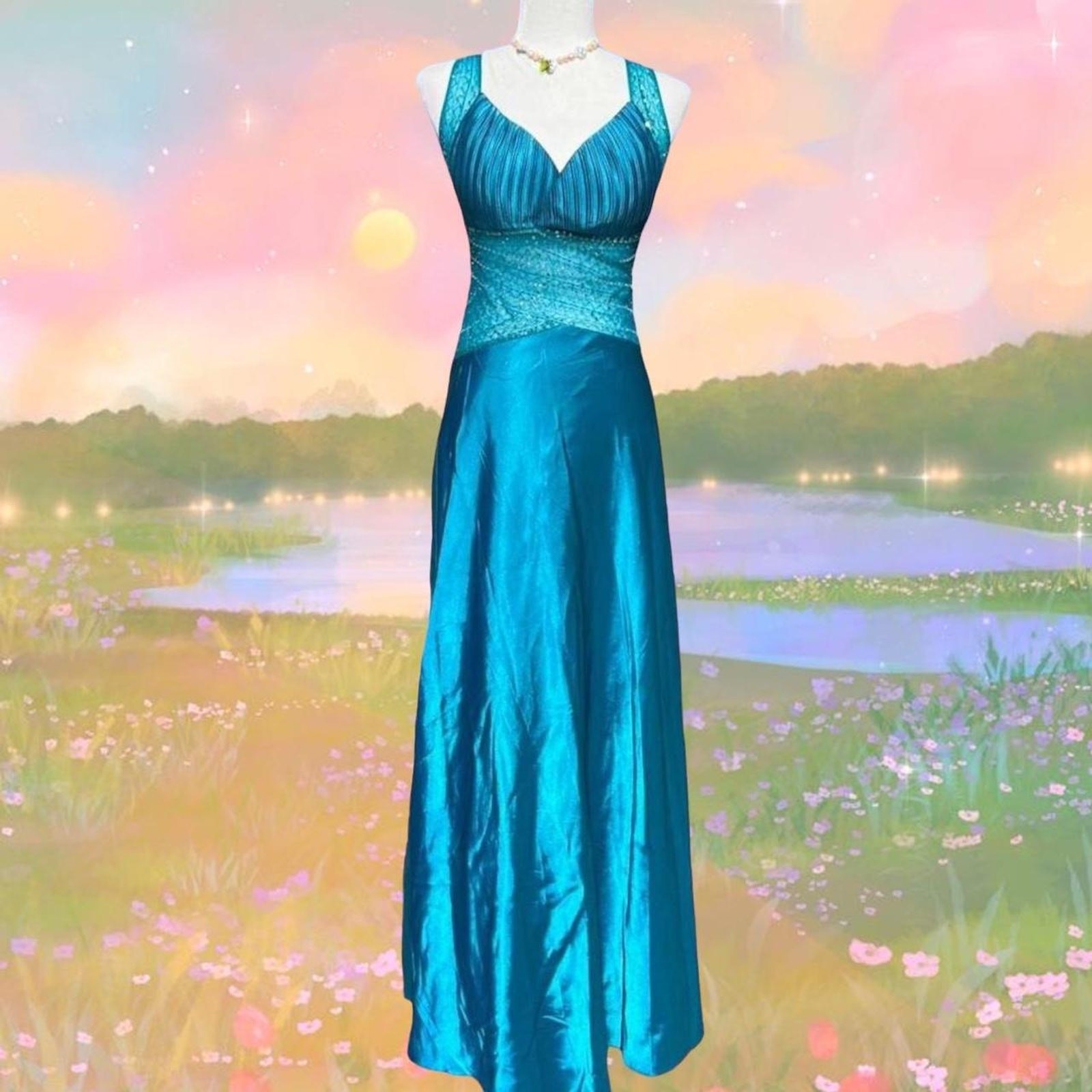 Mermaid Prom Dress With Flora Graduation Dress Retro Evening Dress main image 0