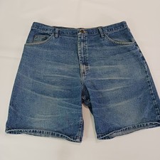 Wrangler 606W1DH Relaxed Fit Men's Blue Cotton Denim Jean Shorts Size 40 40 10