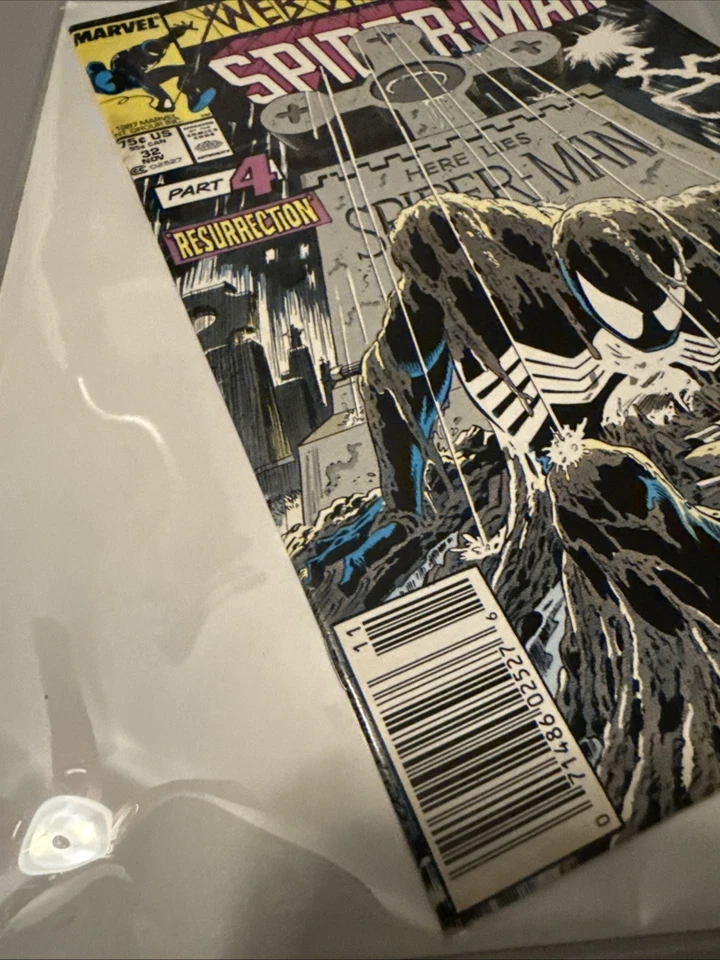 Web of Spider-Man #32 Marvel Comics 1987 Kravens Last Hunt Newsstand - Image 2 of 4