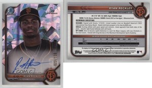 2022 Bowman Chrome Prospect Atomic Refractor /100 Ryan Reckley #CPA-RR Auto