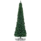 8Ft PVC Artificial Slim Pencil Christmas Tree w/ Stand Home Holiday Decor Green
