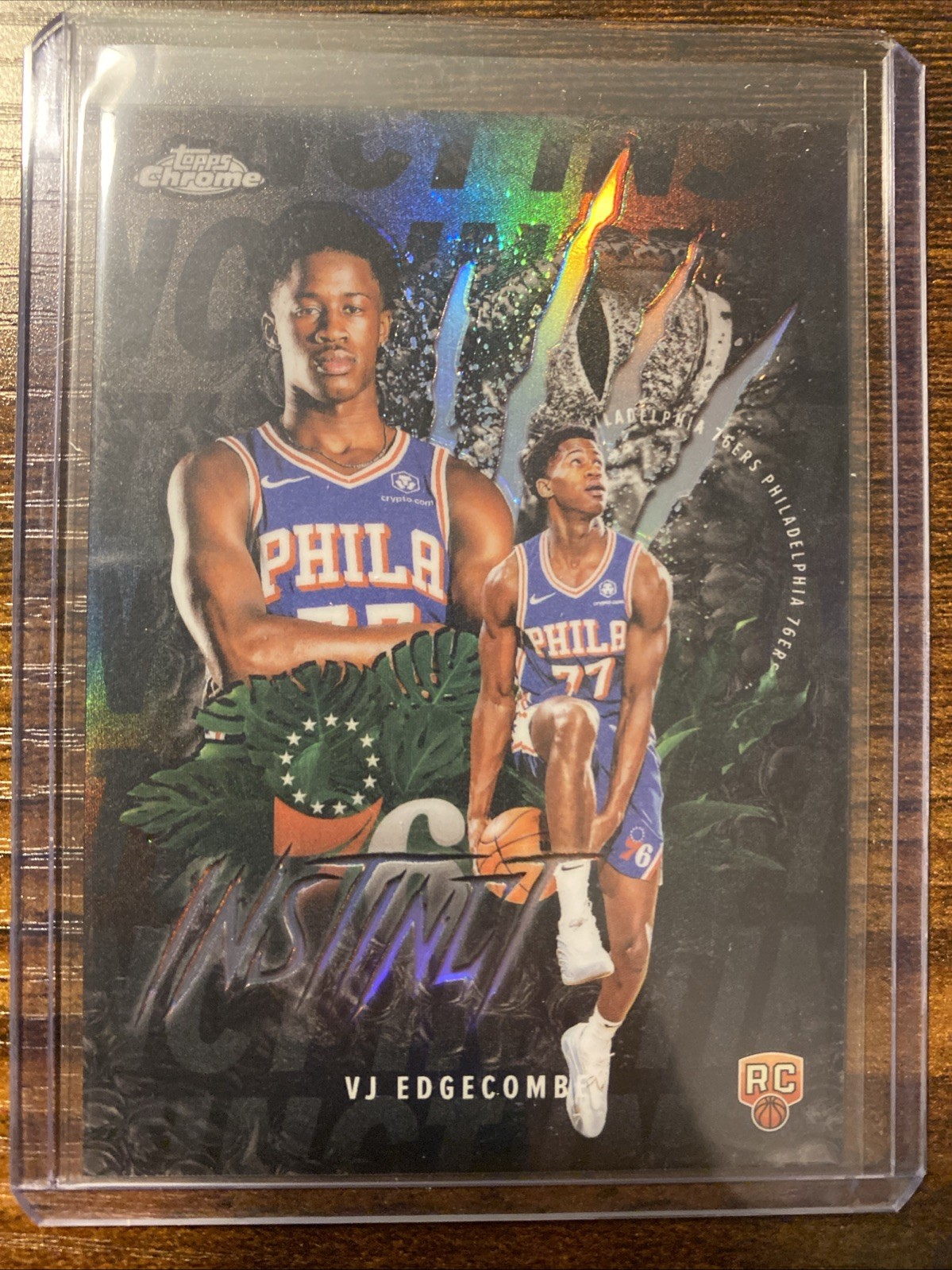2025-26 Topps Chrome VJ Edgecombe Instinct Refractor #INS-13 RC Rookie SSP 