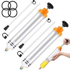 Lothee 2 Pack 500cc Automotive Fluid Extractor Pump Oil Extractor Hand Syring...