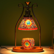 Cautomart Candle Warmer Lamp Turkish Table Lamp Mosaic Lamp Wax Melt Warmer