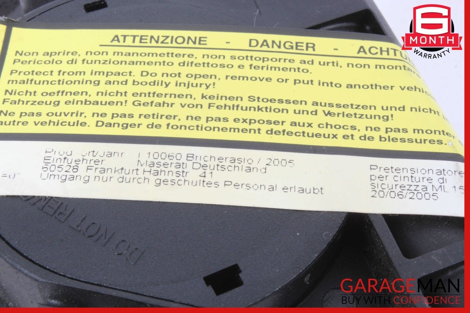 Maserati Quattroporte 2003-2008 Rear Right Seat belts Set