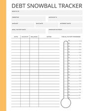 Debt Snowball Tracker: A Notebook To Help You Stay Motivated When Paying Off Deb
