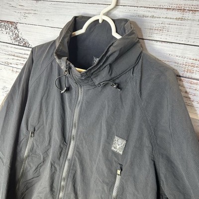 South2 West8 Weather Effect Full-Zip Jacket Black Oversized Men's