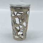 Sterling Silver 925 Overlay Shot Glass Set 4 Piece Floral Scrollwork Vintage — photo 3