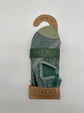 FitKicks Womens Small Mint Live Well Slip On Active Shoes Foldable