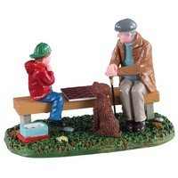 Lemax-12022-677, Playing With Gramps, Weihnachtsdorf, Weihnachtsfiguren